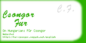csongor fur business card